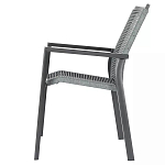 Стул темно-серый с высокой плетеной спинкой и сиденьем Braided Strength варинант исполнения - 5 | Loft Concept в Тюмени