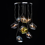 Люстра каскадная с 9-ю разноцветными стеклянными плафонами Kaleido варинант исполнения - 3 | Loft Concept в Тюмени