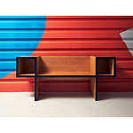 Дизайнерская скамейка  Canton  Beech and Black Bench варинант исполнения - 7 | Loft Concept в Тюмени