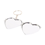 Зеркало брелок складное двухстороннее в форме сердца из натурального камня Малахит Stone Mirrors варинант исполнения - 3 | Loft Concept в Тюмени