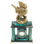 Часы настольные из натурального камня с декором в виде орла Eagle Stone Clock варинант исполнения - 5 | Loft Concept в Тюмени