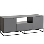 ТВ-тумба цвета графит с  2-мя дверцами и ящиком Strict Lines варинант исполнения - 1 | Loft Concept в Тюмени