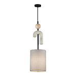 Подвесной светильник с серым тканевым плафоном Flourish варинант исполнения - 2 | Loft Concept в Тюмени