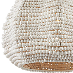 Подвесной светильник в форме купола с декором из круглых деревянных бусин White Wooden Beads Chandelier варинант исполнения - 1 | Loft Concept в Тюмени