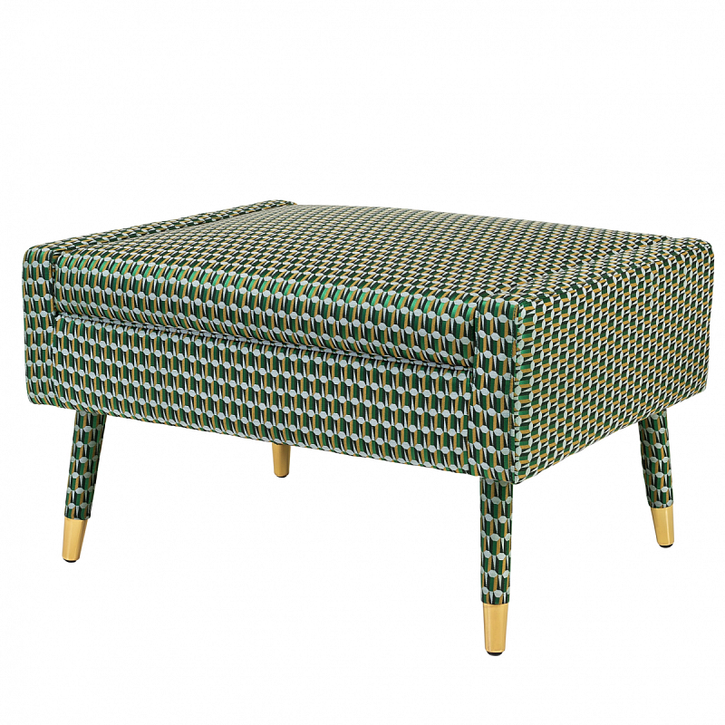 BALHAM FOOTSTOOL Пуф Зеленый Золотой BALHAM FOOTSTOOL Пуф Зеленый Золотой в Тюмени | Loft Concept