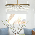 Люстра круглая с подвесками в форме стеклянных капель Glass Rain варинант исполнения - 6 | Loft Concept в Тюмени