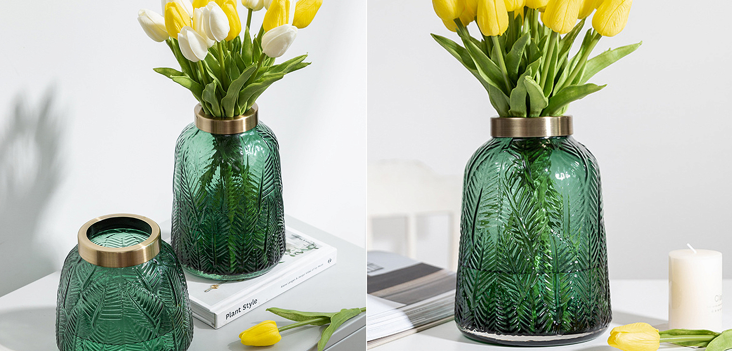 Ваза Emerald Vase Golden Throat high Ваза Emerald Vase Golden Throat high - Loft-Concept в Тюмени