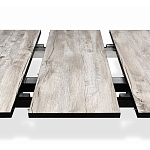 Стол обеденный раздвижной с прямоугольной бежевой столешницей Magali варинант исполнения - 6 | Loft Concept в Тюмени