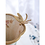 Ваза голубого цвета из фарфора с цветочным рисунком и бронзовой стрекозой Blue Garden варинант исполнения - 8 | Loft Concept в Тюмени