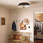 Подвесной светильник с конусовидным металлическим абажуром черного цвета Kichler варинант исполнения - 19 | Loft Concept в Тюмени