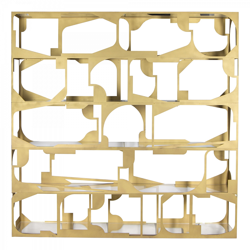 Стеллаж Golden Kaleidoscope матовое золото Прозрачное Стекло Стеллаж Golden Kaleidoscope матовое золото Прозрачное Стекло в Тюмени | Loft Concept