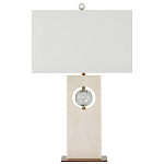 Настольная лампа из мрамора с тканевым прямоугольным абажуром Eternity варинант исполнения - 5 | Loft Concept в Тюмени