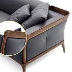 Кресло большое c каркасом из массива дерева Walnut Armchair варинант исполнения - 2 | Loft Concept в Тюмени