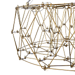 Люстра с тонкой металлической конструкцией цвета золото Quasar варинант исполнения - 5 | Loft Concept в Тюмени