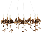 Люстра с каркасом в виде цветков розы и тканевыми абажурами Flowers and Fox Roses варинант исполнения - 3 | Loft Concept в Тюмени