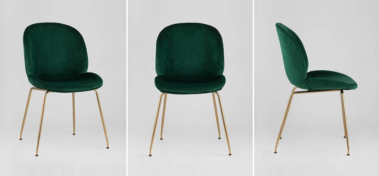 Стул Зеленый Велюр Vendramin Chair Стул Зеленый Велюр Vendramin Chair - Loft-Concept в Тюмени