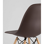 Пластиковый стул на ножках из массива бука Eames Brown варинант исполнения - 3 | Loft Concept в Тюмени