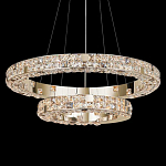 Люстра из 2-х колец с мозаичным хрустальным оформлением Sparks of Crystal варинант исполнения - 4 | Loft Concept в Тюмени