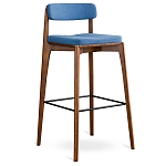 Барный стул из массива ясеня с обивкой из рогожки Elegant Ash варинант исполнения - 1 | Loft Concept в Тюмени