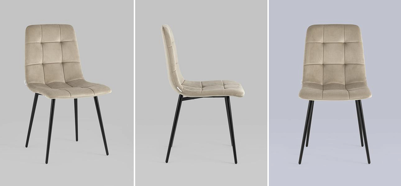 Стул NANCY Chair Светло-Бежевый Велюр Стул NANCY Chair Светло-Бежевый Велюр - Loft-Concept в Тюмени