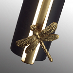 Бра с круглым плафоном из алебастра и бронзовой декоративной стрекозой 45 Alaris  варинант исполнения - 7 | Loft Concept в Тюмени