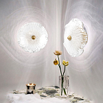 Бра в форме прозрачного стеклянного цветка с рельефной текстурой Textured Glass варинант исполнения - 13 | Loft Concept в Тюмени