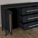 Буфет Primo с тремя ящиками и двумя фасадами Черный дуб варинант исполнения - 5 | Loft Concept в Тюмени