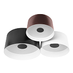 Потолочный светильник с 3-мя цилиндрическими абажурами черного белого и коричневого цвета Urban Dome варинант исполнения - 1 | Loft Concept в Тюмени