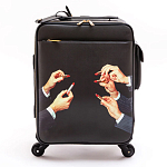 Чемодан дорожный SELETTI Travel Kit Trolley Lipstick Black варинант исполнения - 1 | Loft Concept в Тюмени