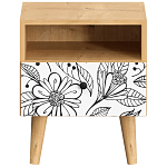 Прикроватная тумба с изображением на ящике Elise Nightstand варинант исполнения - 12 | Loft Concept в Тюмени