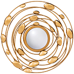 Зеркало в круглой раме украшенной раковинами с жемчугом Pearl in the Gleam варинант исполнения - 1 | Loft Concept в Тюмени