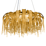 Люстра круглая подвесная с металлическими дугами и длинными цепочками 80 см Atlantis Chain варинант исполнения - 15 | Loft Concept в Тюмени