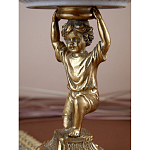 Чаша с цветочным орнаментом на ножке в виде бронзового ангела Eden Garden варинант исполнения - 9 | Loft Concept в Тюмени