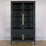 Витрина Primo со стеклянными фасадами и 2 ящиками Черный дуб варинант исполнения - 1 | Loft Concept в Тюмени