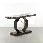 Консоль чёрная с геометрическим основанием Josette варинант исполнения - 1 | Loft Concept в Тюмени