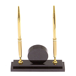 Часы настольные с двумя ручками из натурального камня Stone Clock варинант исполнения - 3 | Loft Concept в Тюмени