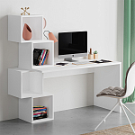 Стол письменный белый с 4-мя открытыми полками BALANCE WHITE варинант исполнения - 2 | Loft Concept в Тюмени