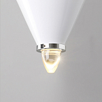 Подвесной светильник светодиодный в виде ряда белых металлических конусов  Herringbone варинант исполнения - 7 | Loft Concept в Тюмени