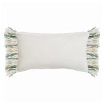 Чехол на подушку мятного цвета с бахромой и объемным узором Ethnic mix варинант исполнения - 4 | Loft Concept в Тюмени