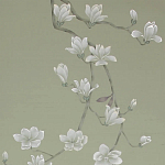 Обои ручная роспись Magnolia Canopy Colourway SC-287 on Aquamarine slub silk варинант исполнения - 1 | Loft Concept в Тюмени