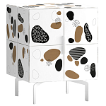 Тумба белая с рисунком Short Graph варинант исполнения - 1 | Loft Concept в Тюмени