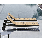 Шезлонг на металлическом каркасе с регулируемой спинкой GUELL Sunbed варинант исполнения - 3 | Loft Concept в Тюмени