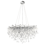 Люстра подвесная с прозрачными стеклянными подвесками в форме капель Диаметр 80 см Droplet Chandelier варинант исполнения - 2 | Loft Concept в Тюмени