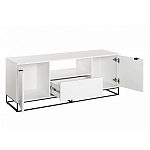 ТВ-тумба белая с  2-мя дверцами и ящиком Strict Lines варинант исполнения - 3 | Loft Concept в Тюмени