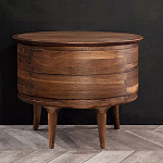 Прикроватный столик из дерева с 2-мя ящиками Moon Walnut Furniture варинант исполнения - 8 | Loft Concept в Тюмени