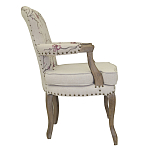 Кресло с изображением сакуры Aubrey Classical Armchair beige flax варинант исполнения - 1 | Loft Concept в Тюмени