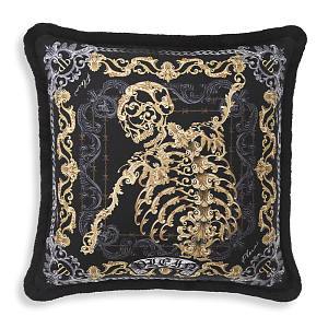 Подушка Philipp Plein Cushion Silk Skeleton 50 x 50 cm