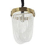 Подвесная люстра с хрустальными подвесками Riche Crystal Metal Chandelier 1 варинант исполнения - 1 | Loft Concept в Тюмени