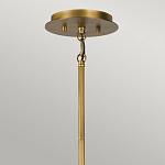 Люстра цвета латунь с 6-ю лампами свечами внутри цилиндрического абажура из черных металлических реек Kichler варинант исполнения - 4 | Loft Concept в Тюмени