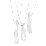 Подвесной светильник белого цвета с 3-мя изогнутыми плафонами Flow Loop варинант исполнения - 1 | Loft Concept в Тюмени